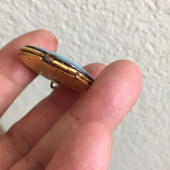 🖤Vtg cloisonné locket pendant - Picture 4 of 14